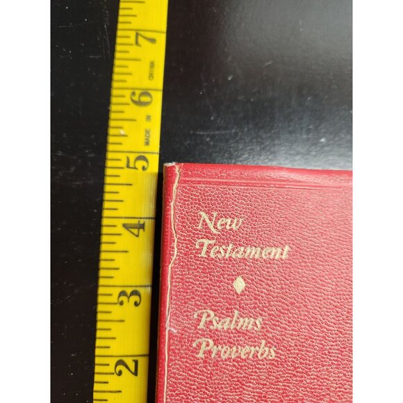 1974 Gideons International New Testament Psalms & Proverbs Red Cover Pockt Bible - Picture 9 of 10